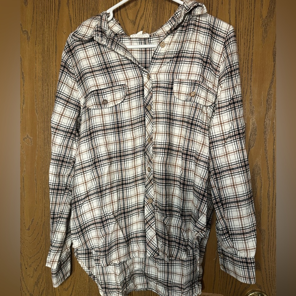 Plaid Button Down Shirt for Women